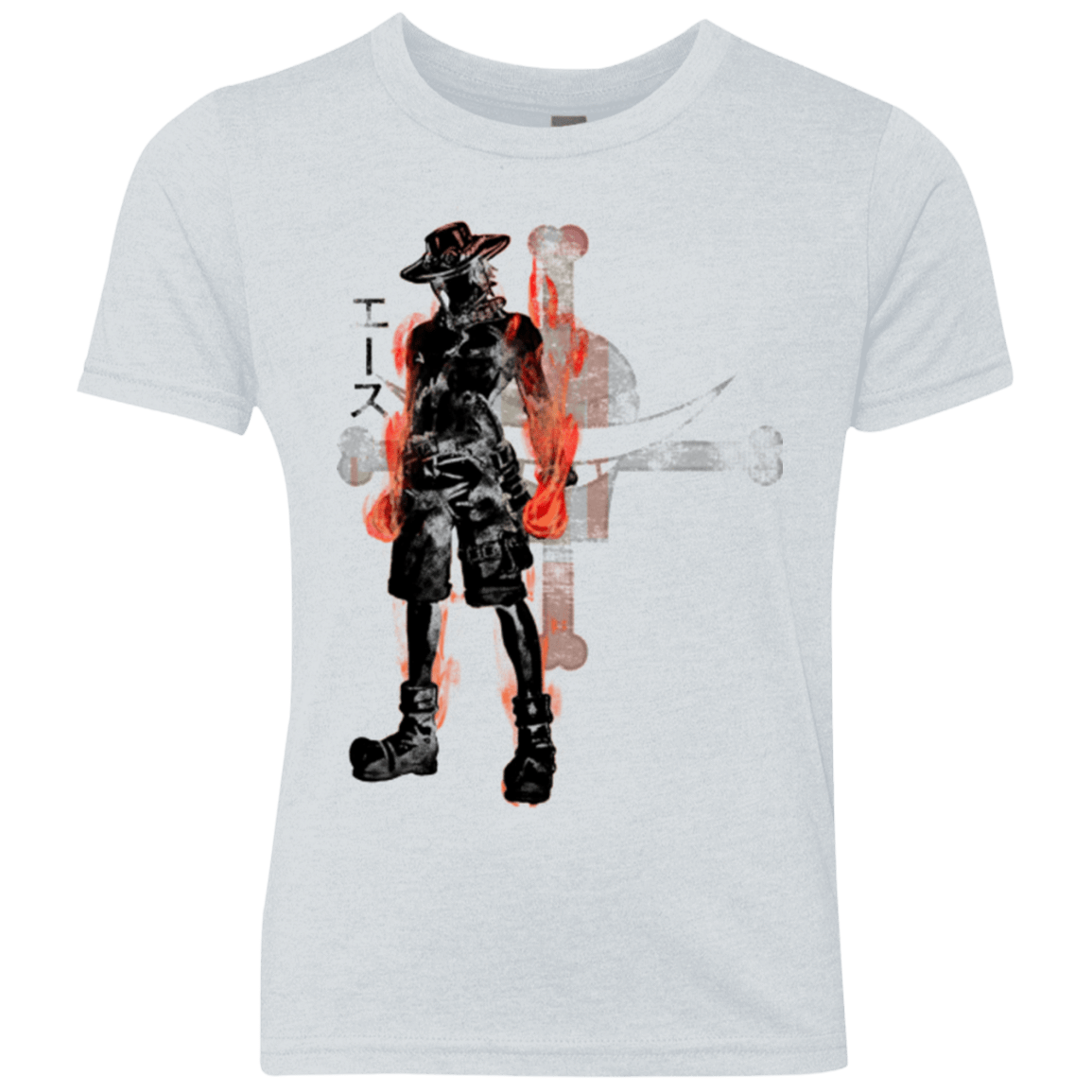 T-Shirts Heather White / YXS Fire fist Youth Triblend T-Shirt