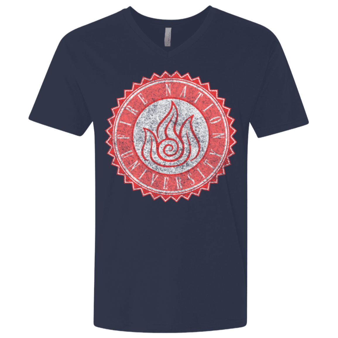 T-Shirts Midnight Navy / X-Small Fire Nation Univeristy Men's Premium V-Neck
