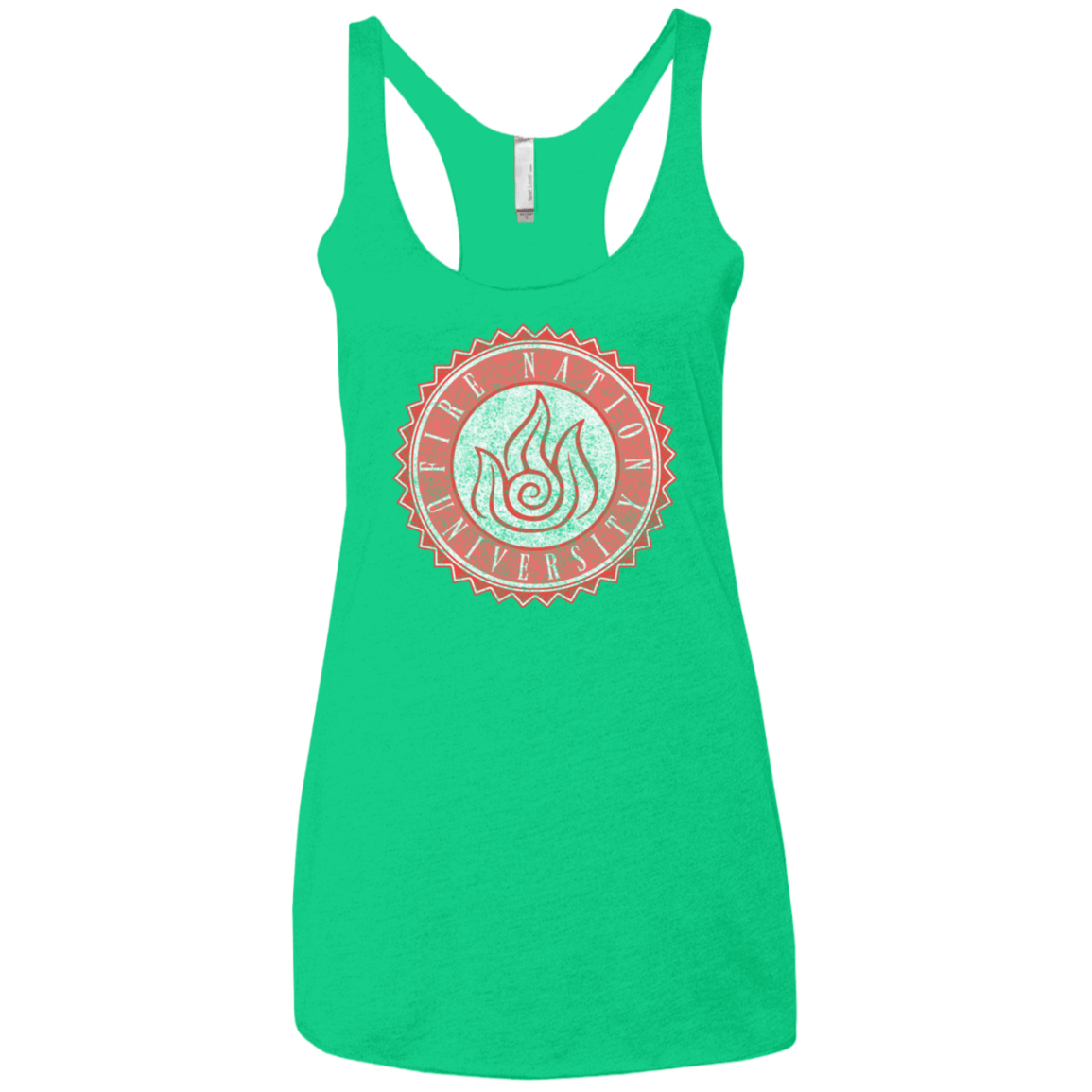 T-Shirts Envy / X-Small Fire Nation Univeristy Women's Triblend Racerback Tank