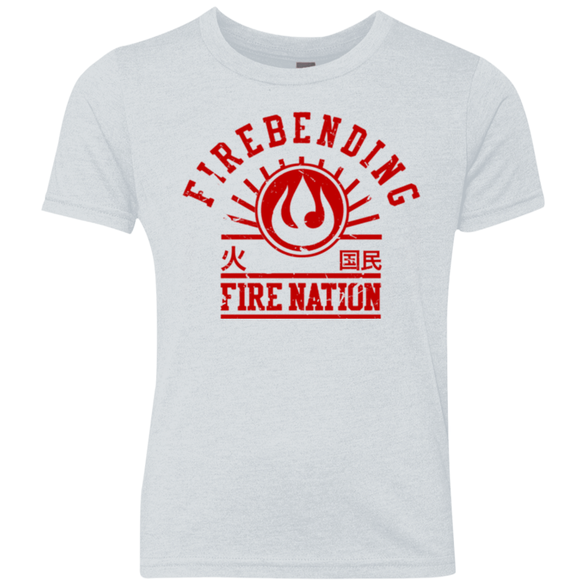 T-Shirts Heather White / YXS Fire Nation Youth Triblend T-Shirt