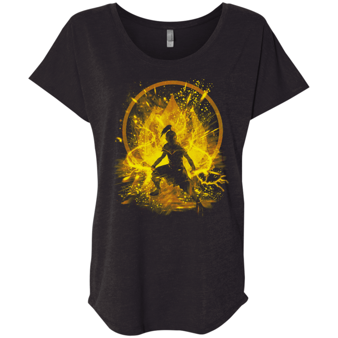 T-Shirts Vintage Black / X-Small Fire Prince Triblend Dolman Sleeve