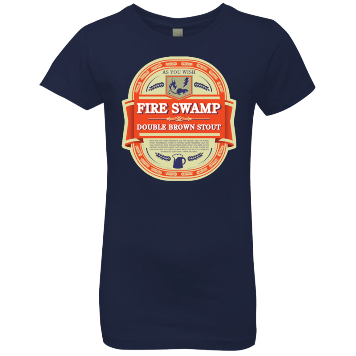 T-Shirts Midnight Navy / YXS Fire Swamp Ale Girls Premium T-Shirt