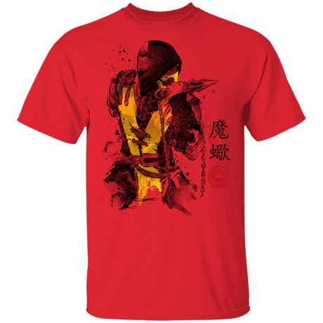 T-Shirts Red / S Fire Warrior Sumi-E T-Shirt