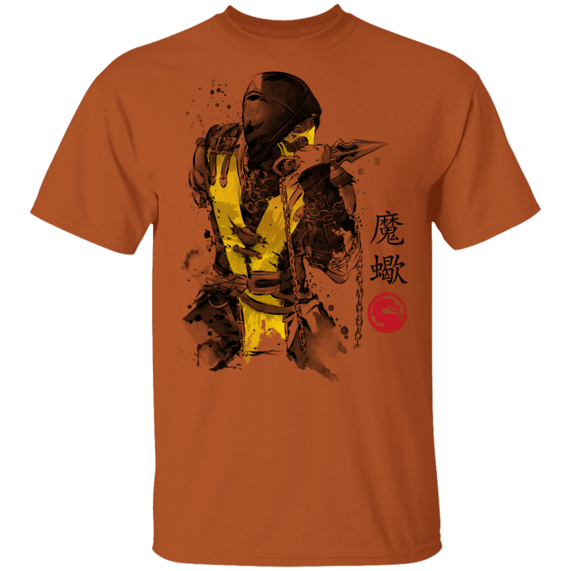 T-Shirts Texas Orange / S Fire Warrior Sumi-E T-Shirt