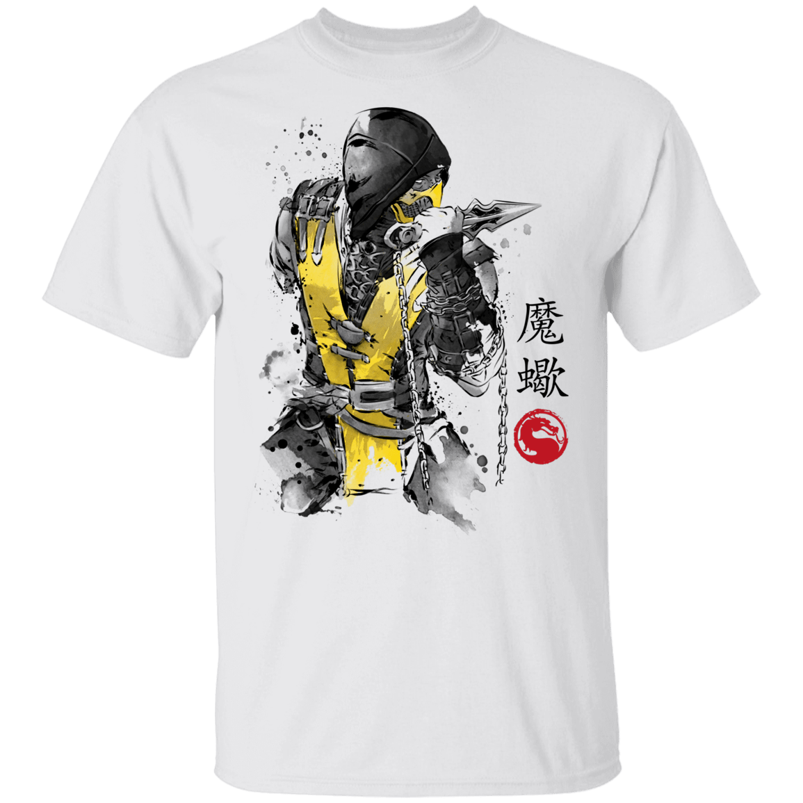 T-Shirts White / YXS Fire Warrior Sumi-E Youth T-Shirt