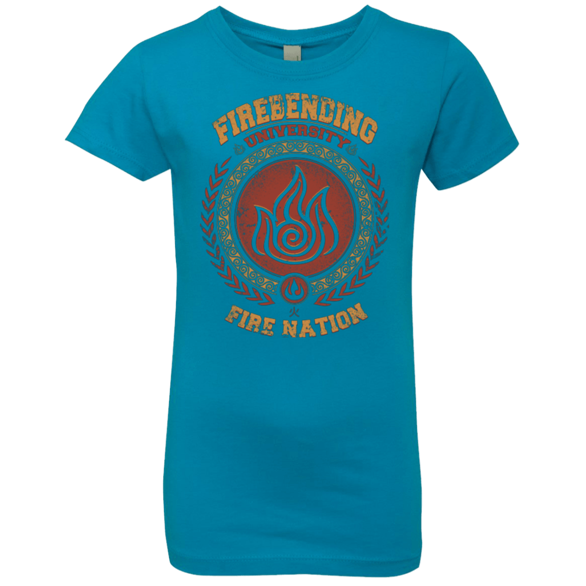 T-Shirts Turquoise / YXS Firebending university Girls Premium T-Shirt