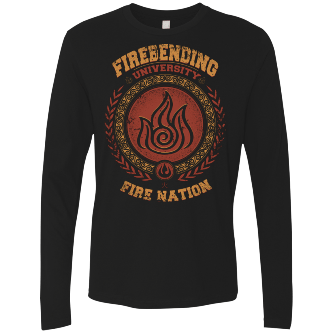 T-Shirts Black / Small Firebending university Men's Premium Long Sleeve