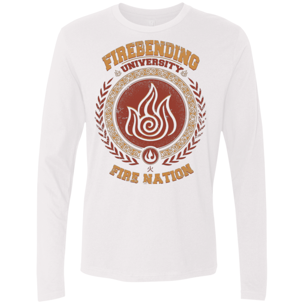 T-Shirts White / Small Firebending university Men's Premium Long Sleeve