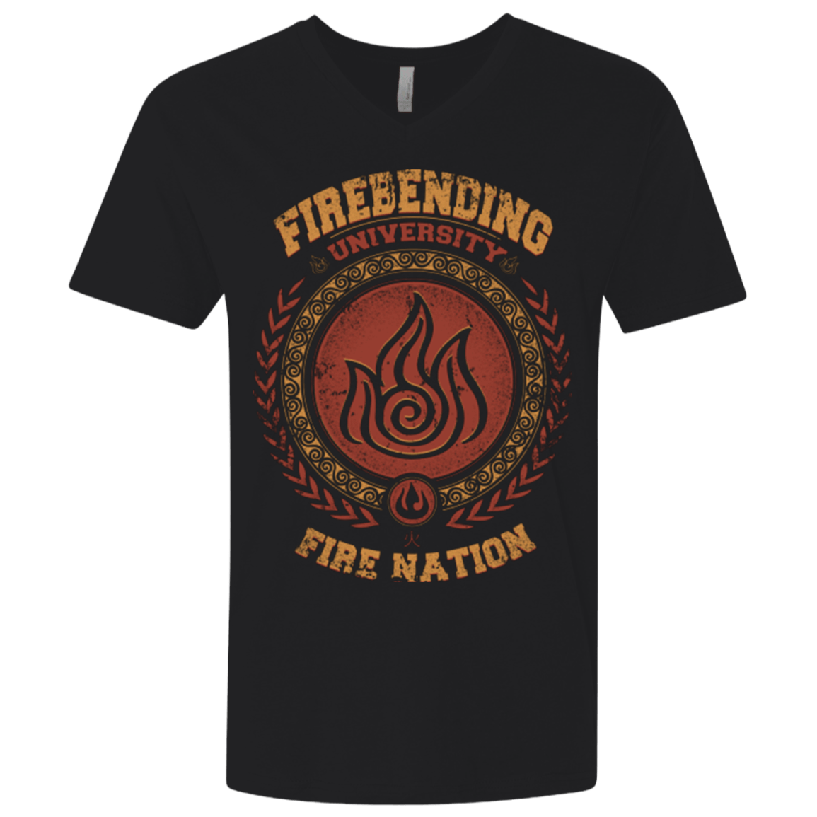 T-Shirts Black / X-Small Firebending university Men's Premium V-Neck