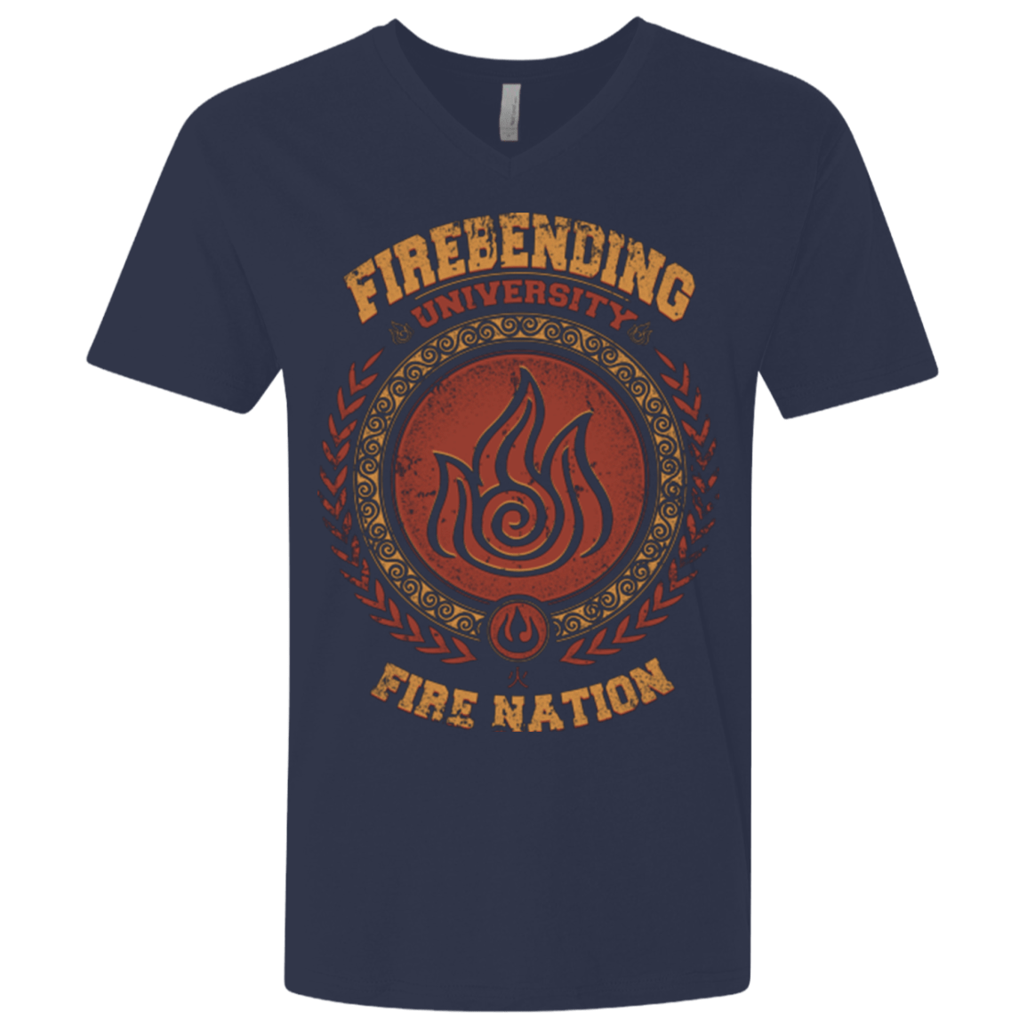 T-Shirts Midnight Navy / X-Small Firebending university Men's Premium V-Neck
