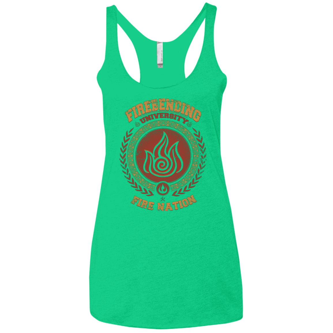 T-Shirts Envy / X-Small Firebending university Women's Triblend Racerback Tank