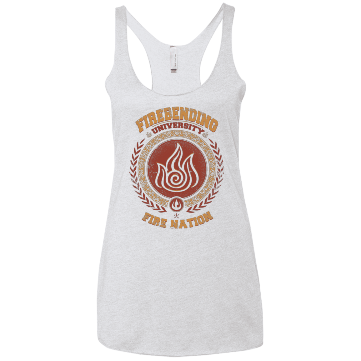 T-Shirts Heather White / X-Small Firebending university Women's Triblend Racerback Tank