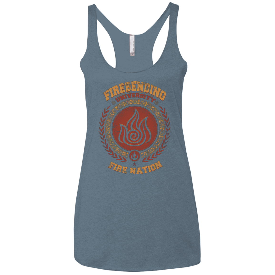 T-Shirts Indigo / X-Small Firebending university Women's Triblend Racerback Tank
