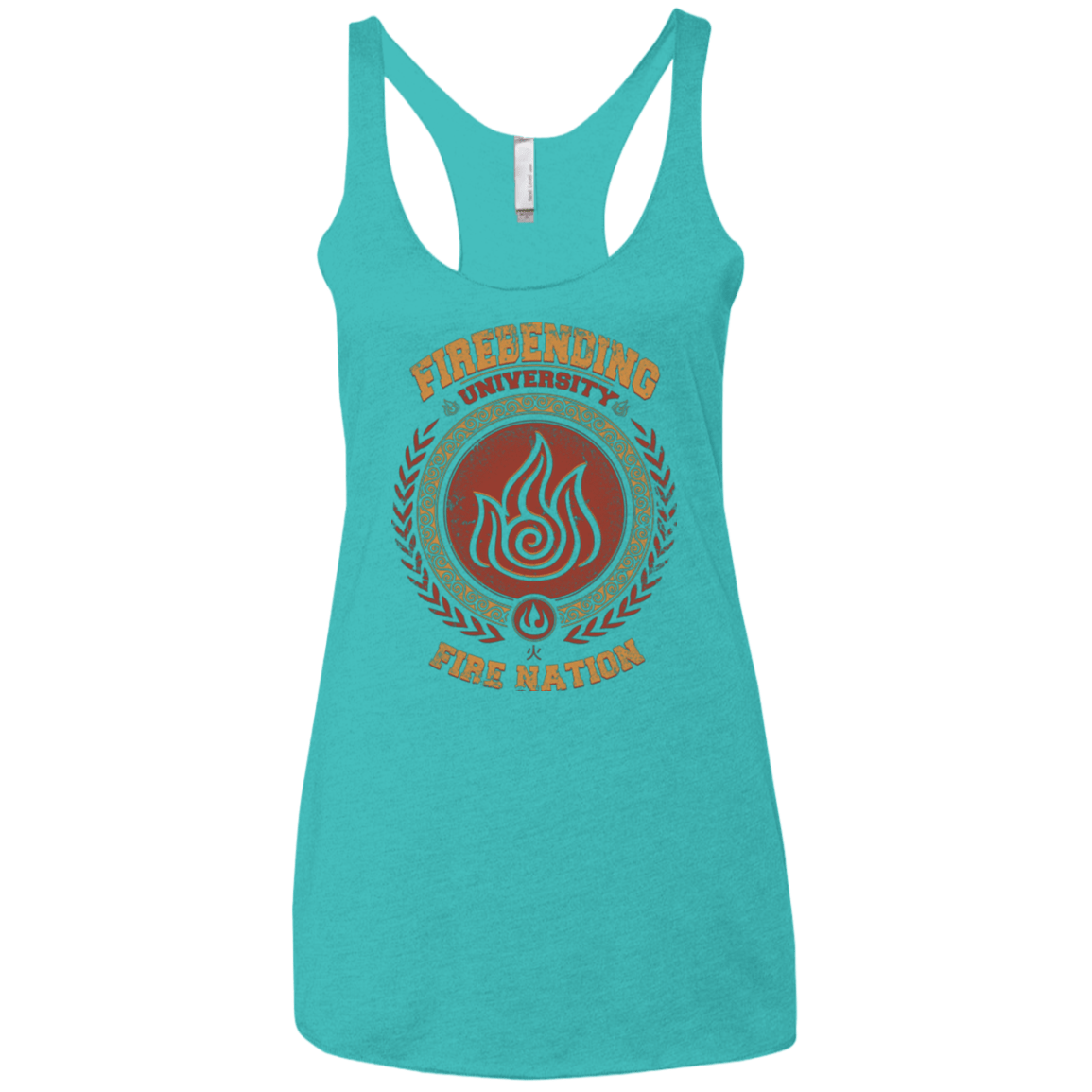 T-Shirts Tahiti Blue / X-Small Firebending university Women's Triblend Racerback Tank