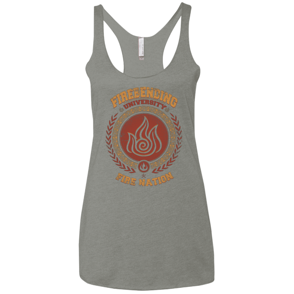 T-Shirts Venetian Grey / X-Small Firebending university Women's Triblend Racerback Tank