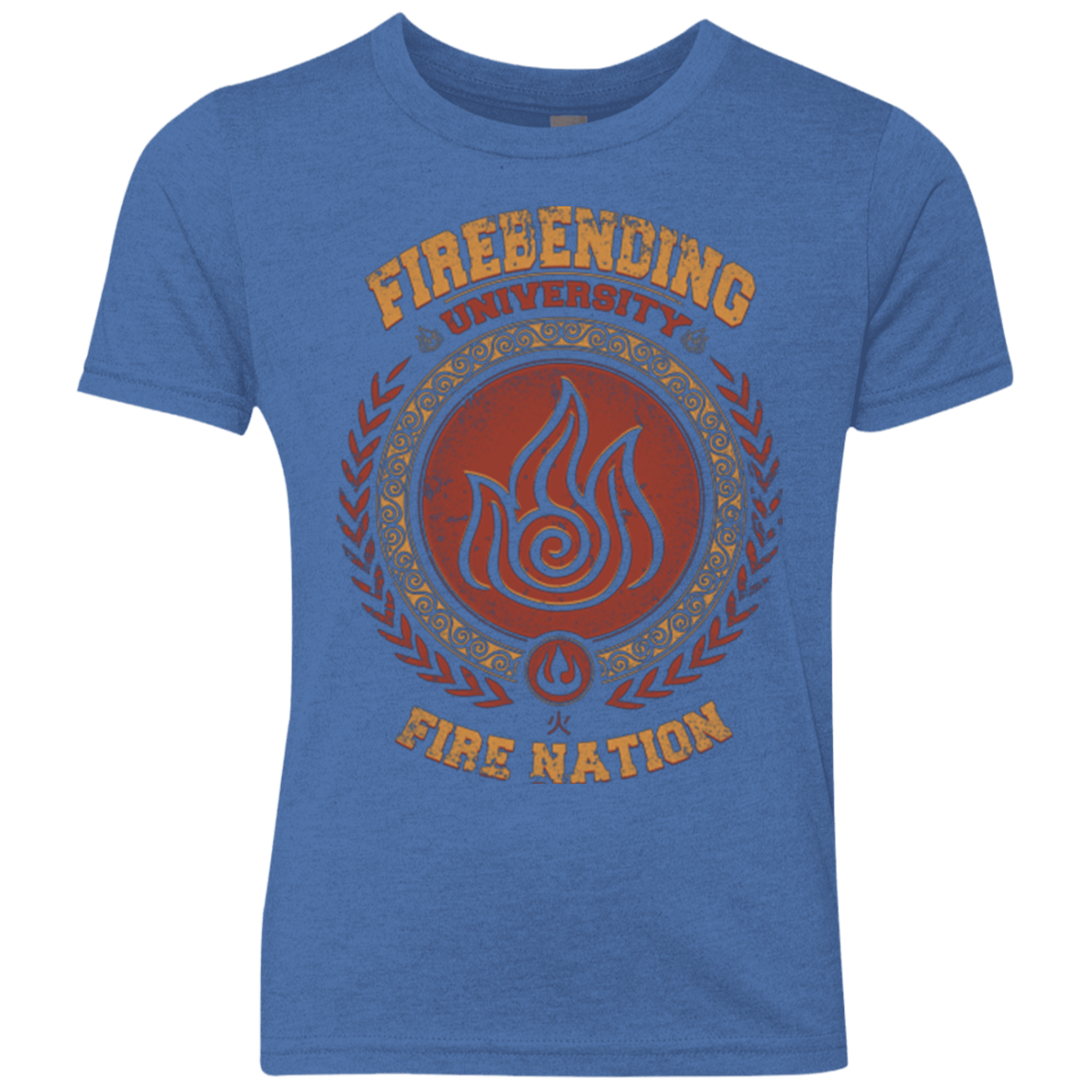 T-Shirts Vintage Royal / YXS Firebending university Youth Triblend T-Shirt