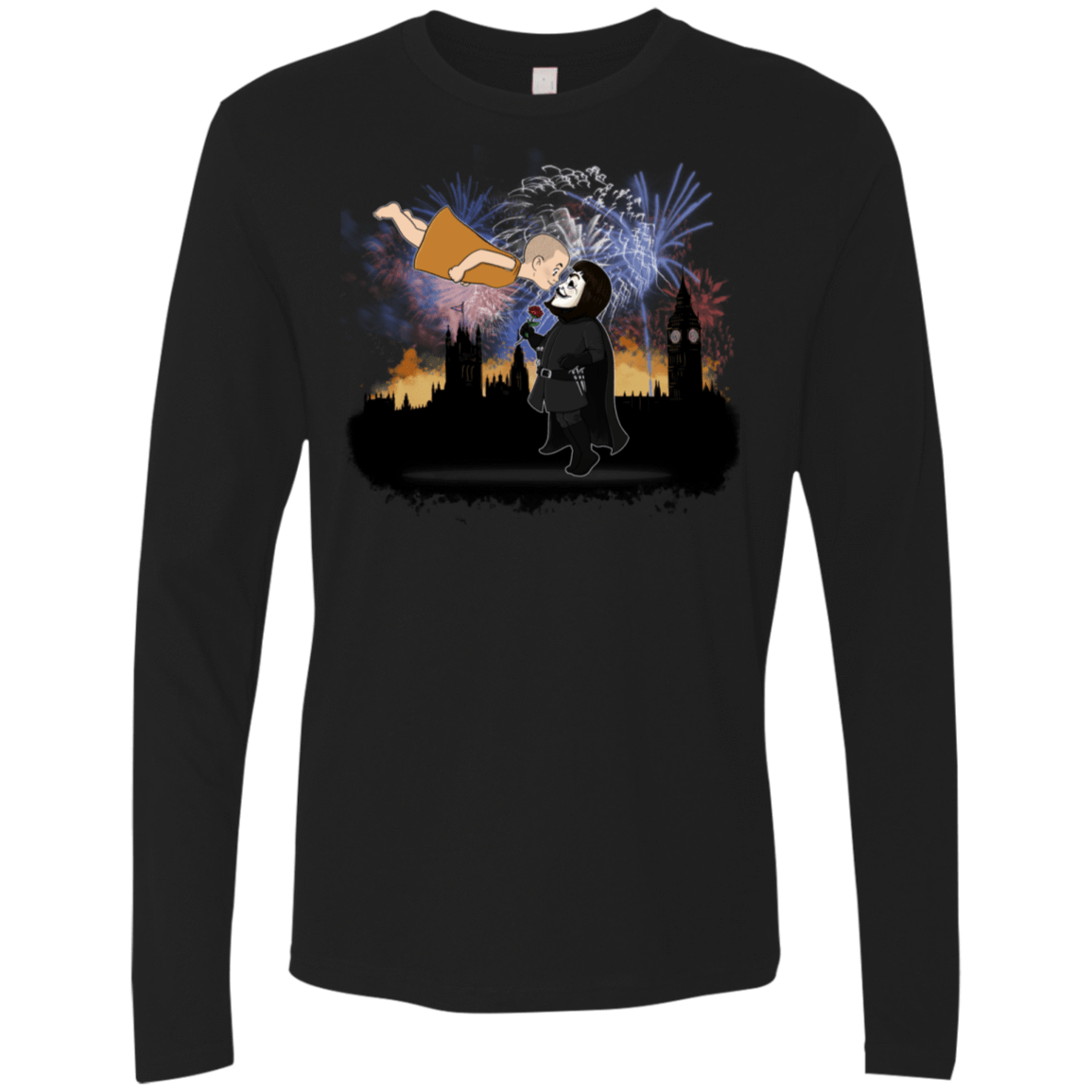 T-Shirts Black / S Fireworks Men's Premium Long Sleeve