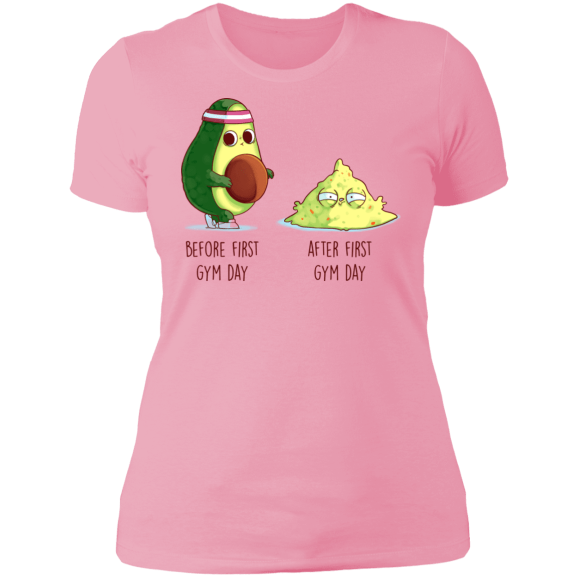 T-Shirts Light Pink / S First Gym Day Avocado Women's Premium T-Shirt