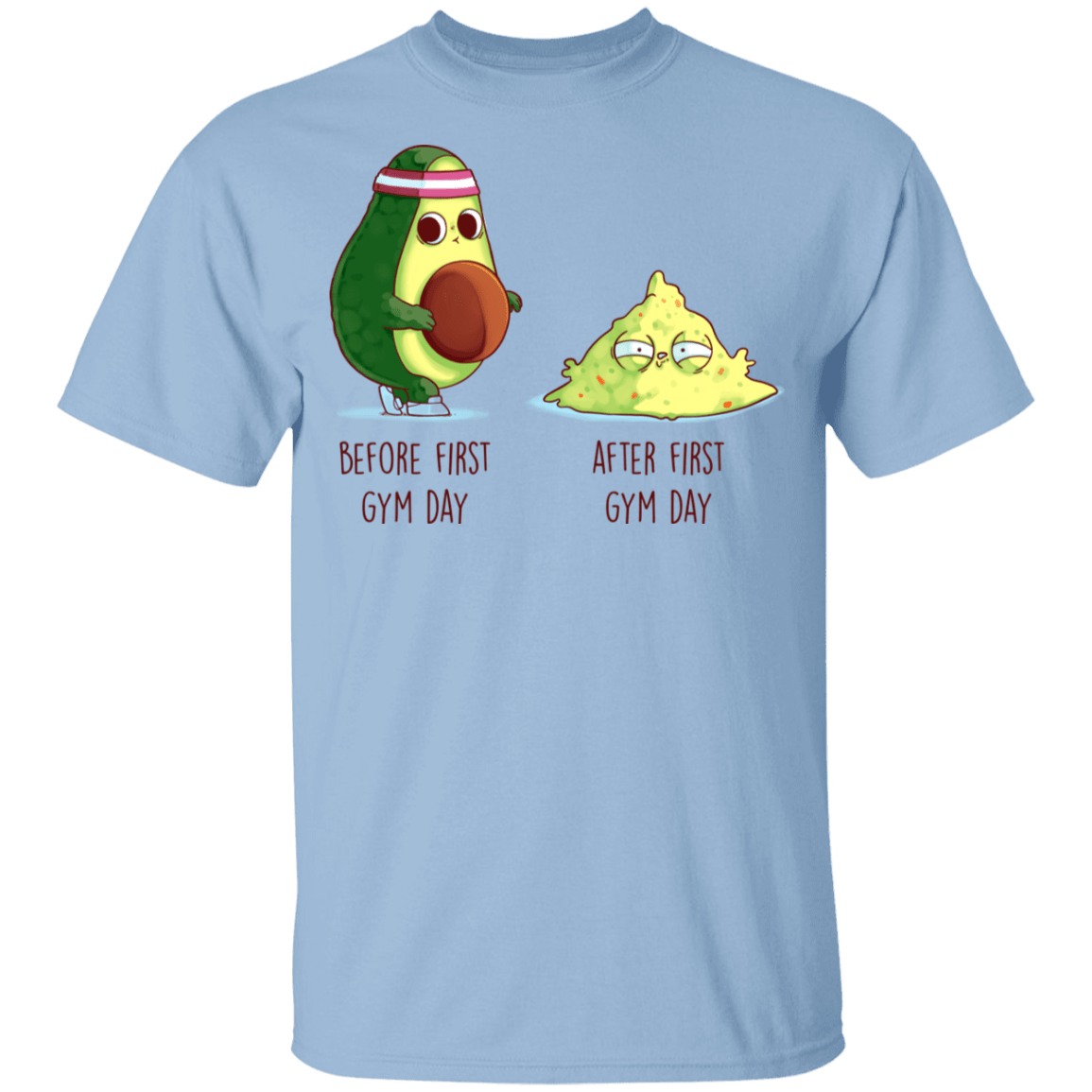 T-Shirts Light Blue / YXS First Gym Day Avocado Youth T-Shirt