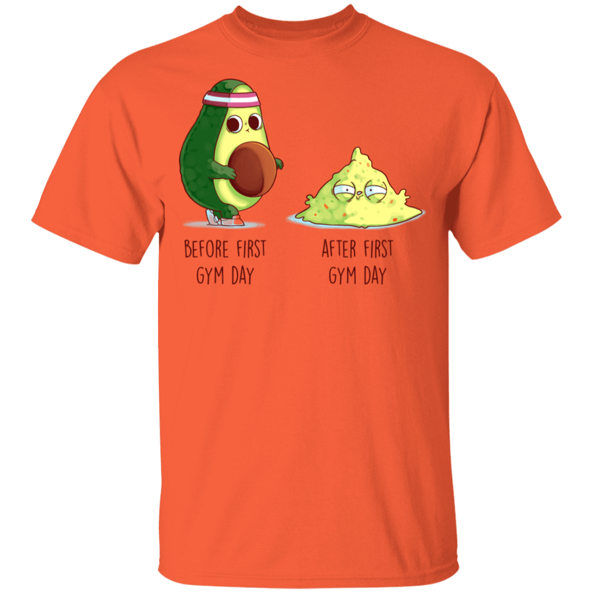 T-Shirts Orange / YXS First Gym Day Avocado Youth T-Shirt