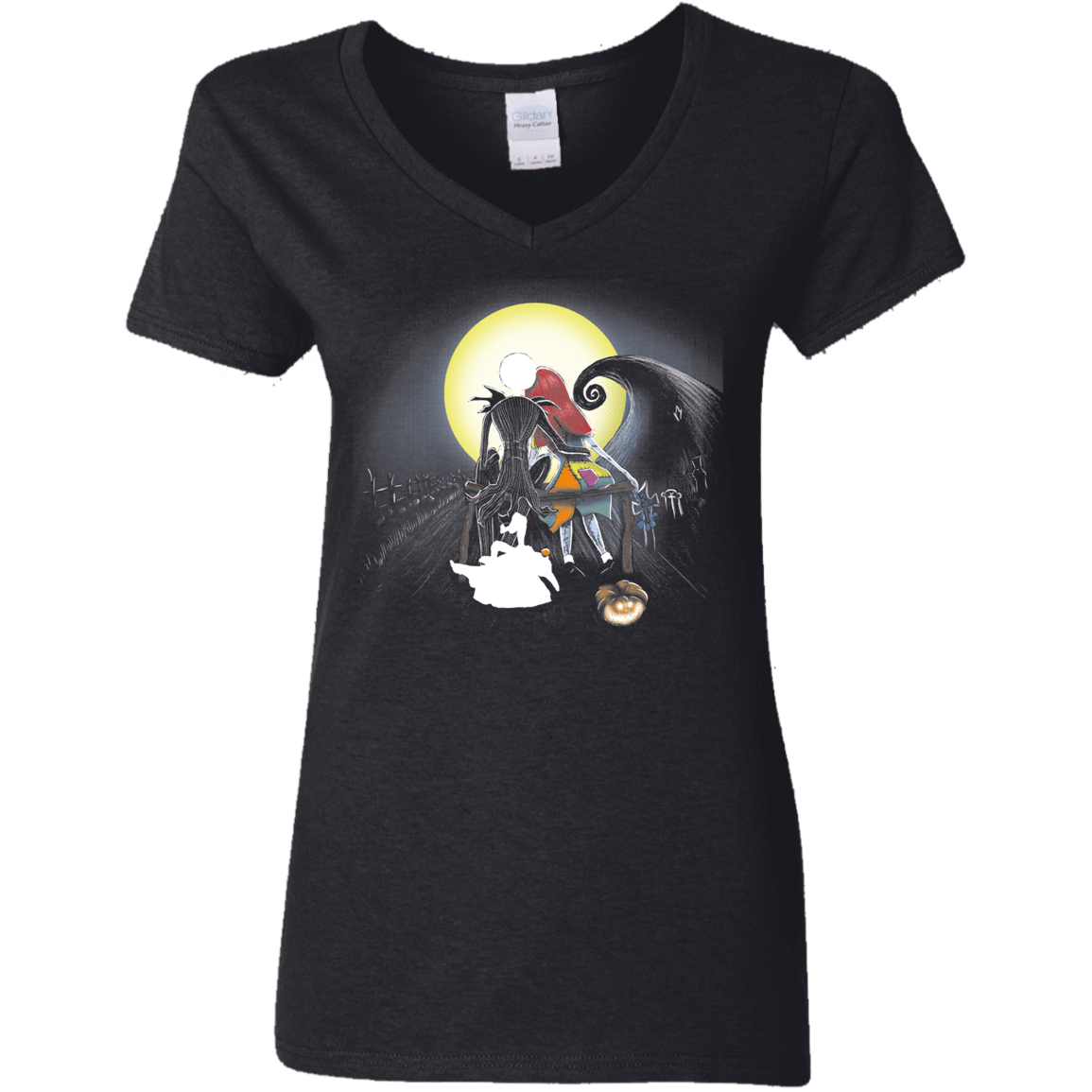 T-Shirts Black / S First Love Women's V-Neck T-Shirt