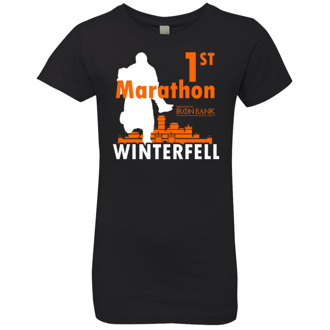 T-Shirts Black / YXS First marathon Girls Premium T-Shirt