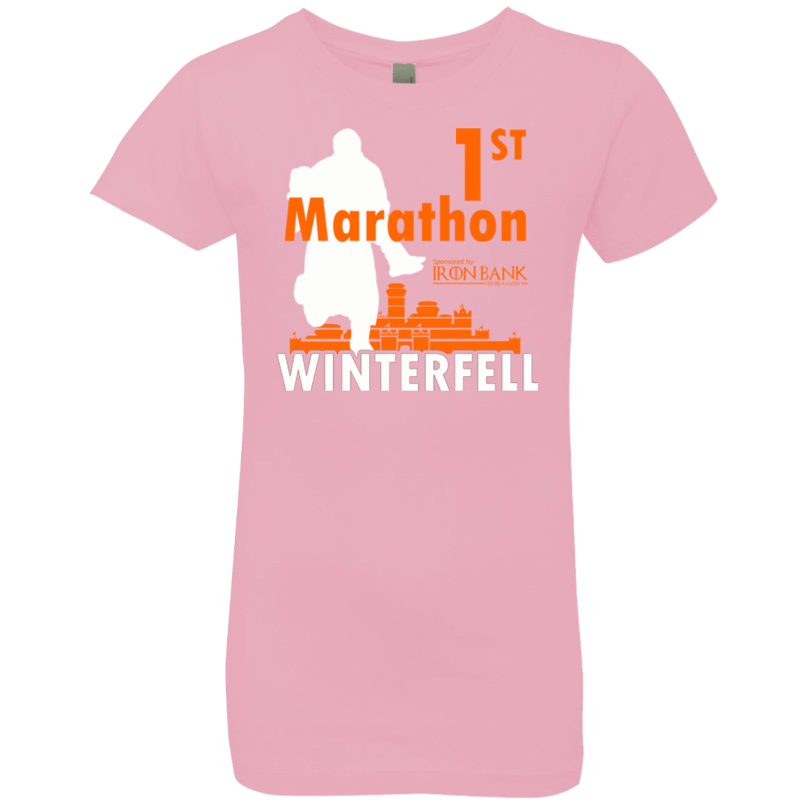 T-Shirts Light Pink / YXS First marathon Girls Premium T-Shirt