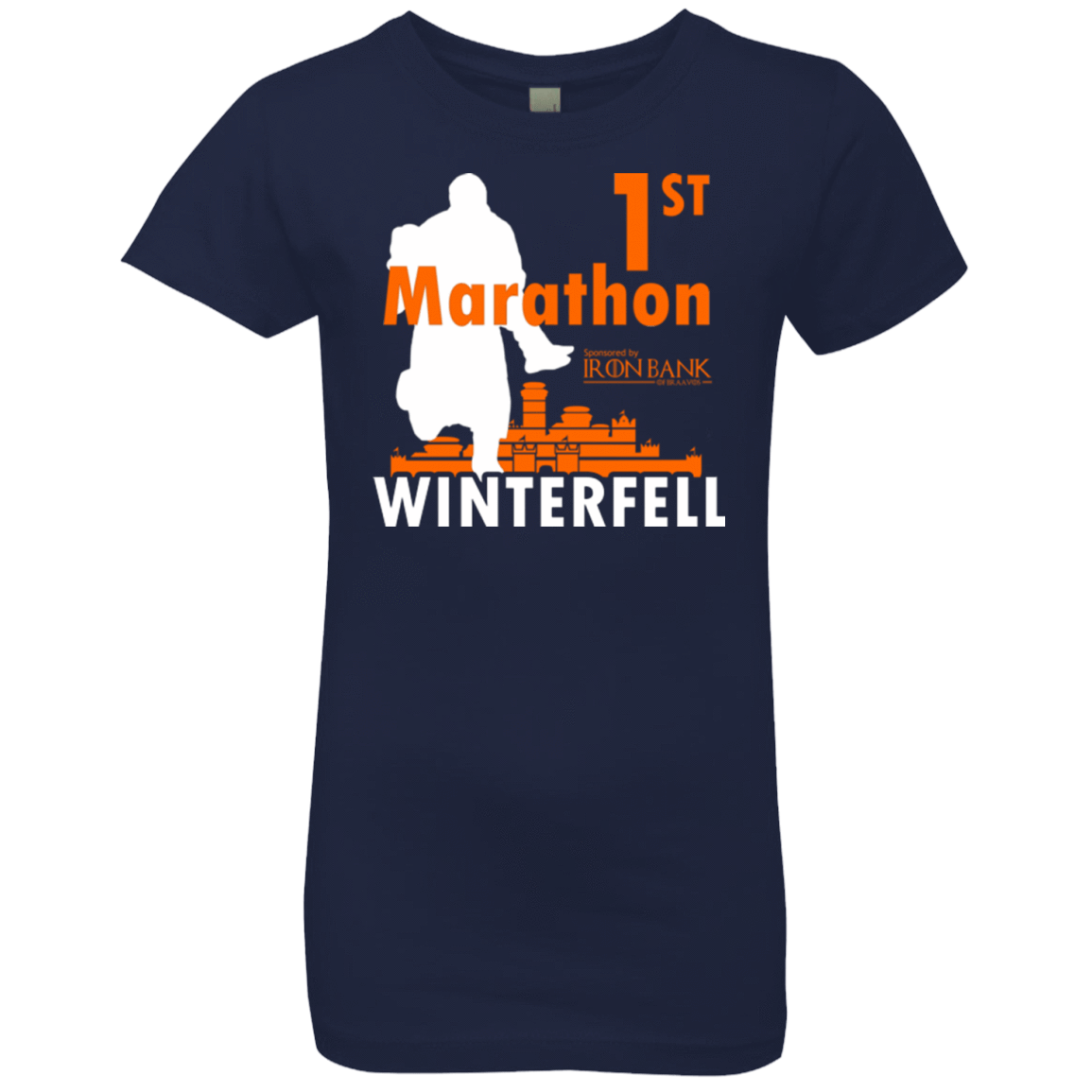T-Shirts Midnight Navy / YXS First marathon Girls Premium T-Shirt