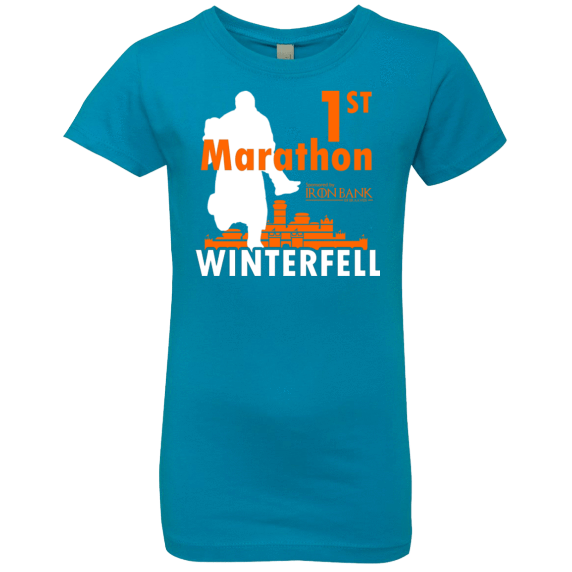 T-Shirts Turquoise / YXS First marathon Girls Premium T-Shirt