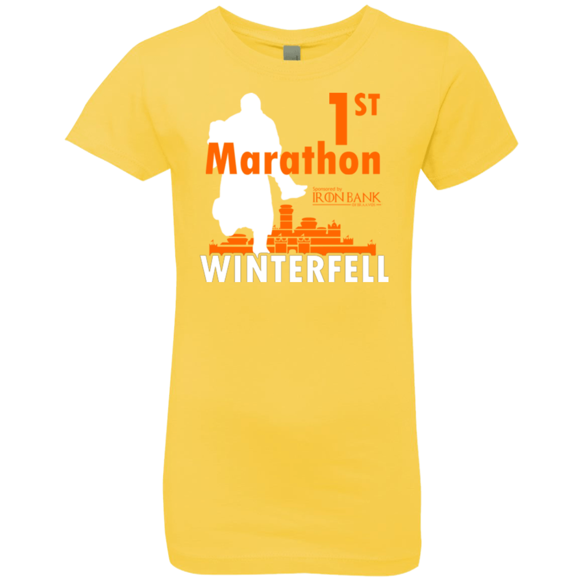 T-Shirts Vibrant Yellow / YXS First marathon Girls Premium T-Shirt