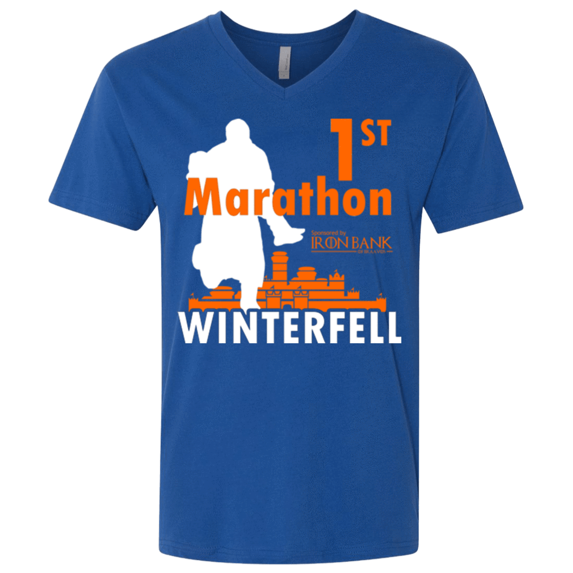 T-Shirts Royal / X-Small First marathon Men's Premium V-Neck