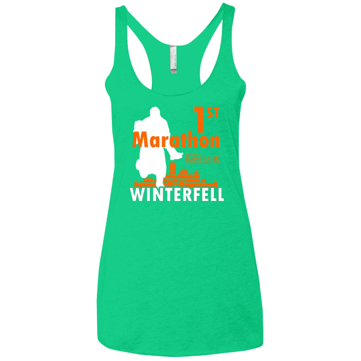 T-Shirts Envy / X-Small First marathon Women's Triblend Racerback Tank