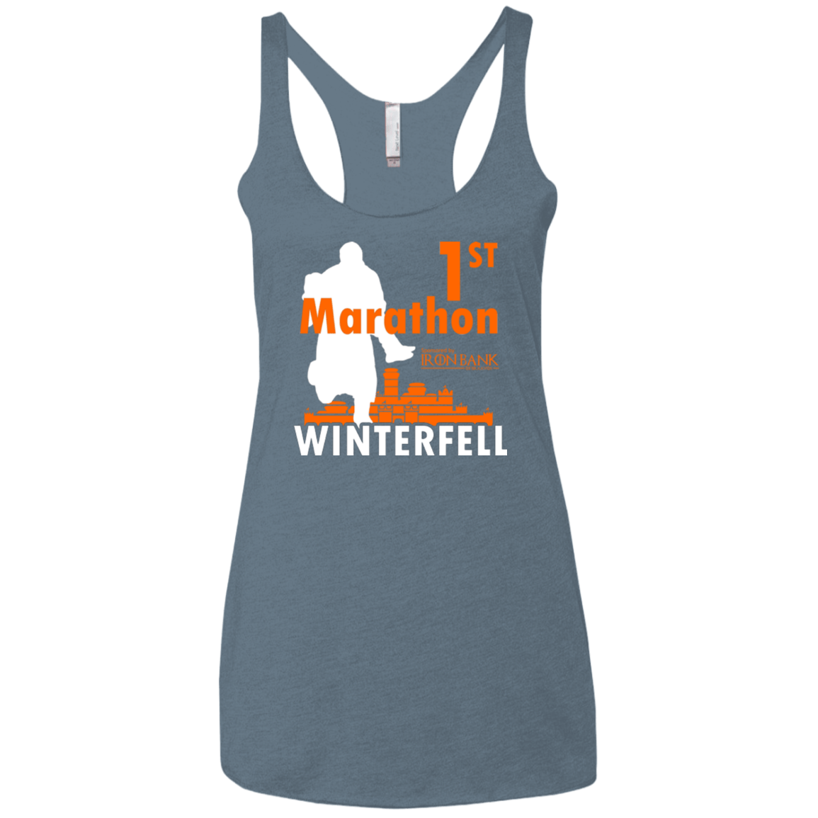 T-Shirts Indigo / X-Small First marathon Women's Triblend Racerback Tank