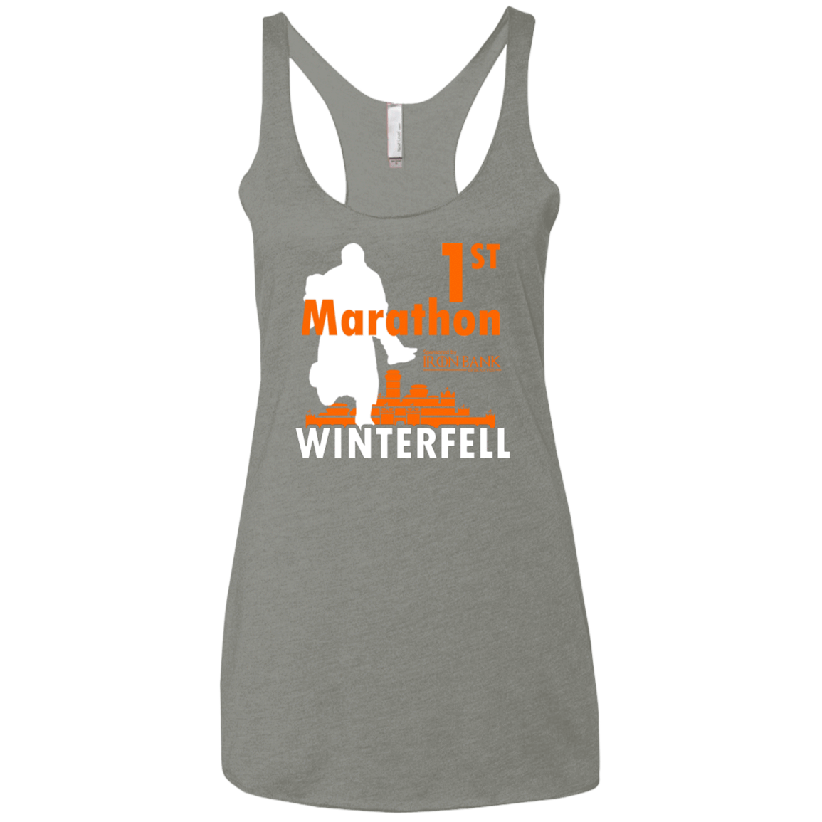 T-Shirts Venetian Grey / X-Small First marathon Women's Triblend Racerback Tank