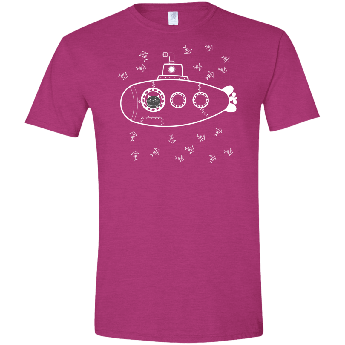 T-Shirts Antique Heliconia / S Fish Watching Men's Semi-Fitted Softstyle