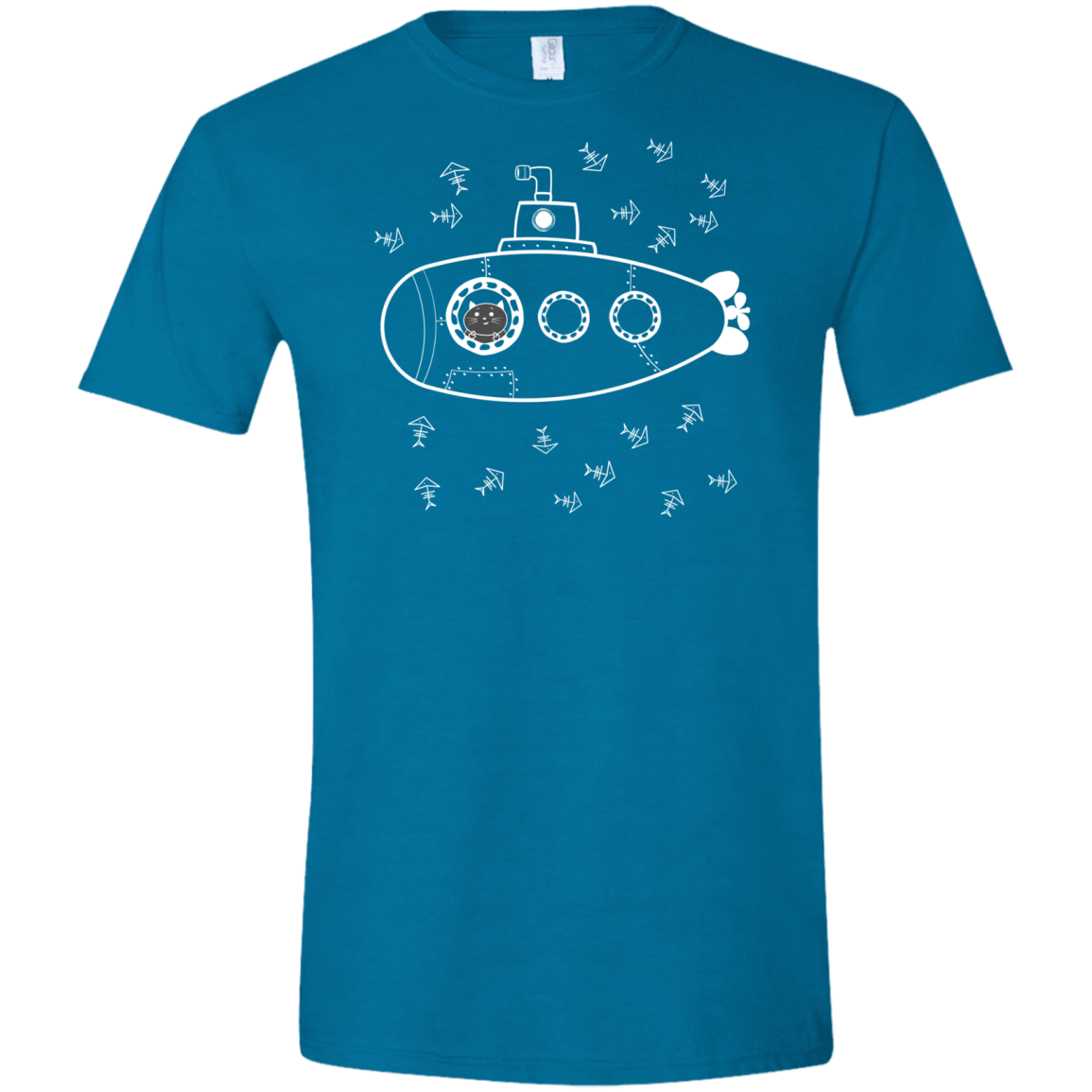 T-Shirts Antique Sapphire / S Fish Watching Men's Semi-Fitted Softstyle