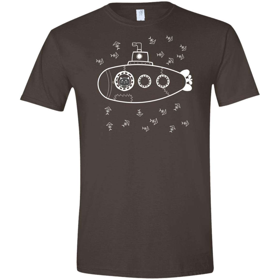 T-Shirts Dark Chocolate / S Fish Watching Men's Semi-Fitted Softstyle