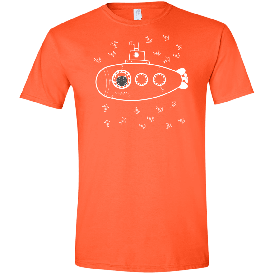 T-Shirts Orange / S Fish Watching Men's Semi-Fitted Softstyle