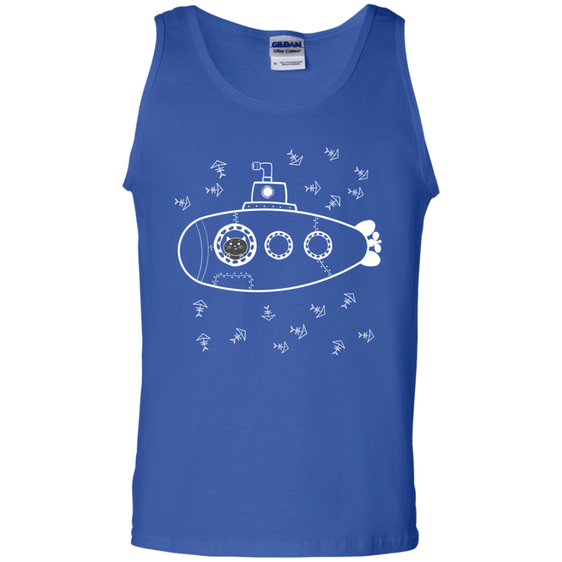 T-Shirts Royal / S Fish Watching Men's Tank Top