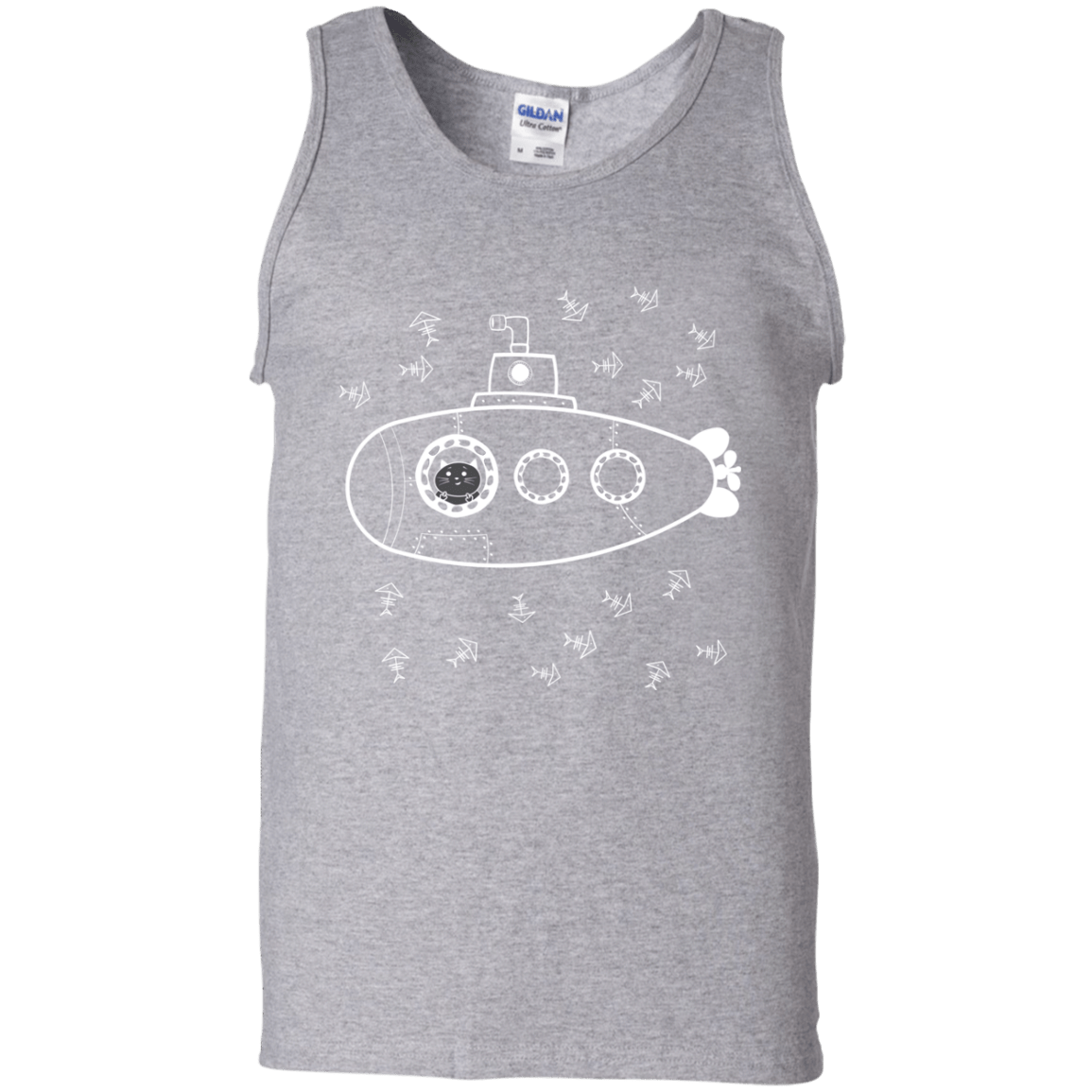 T-Shirts Sport Grey / S Fish Watching Men's Tank Top