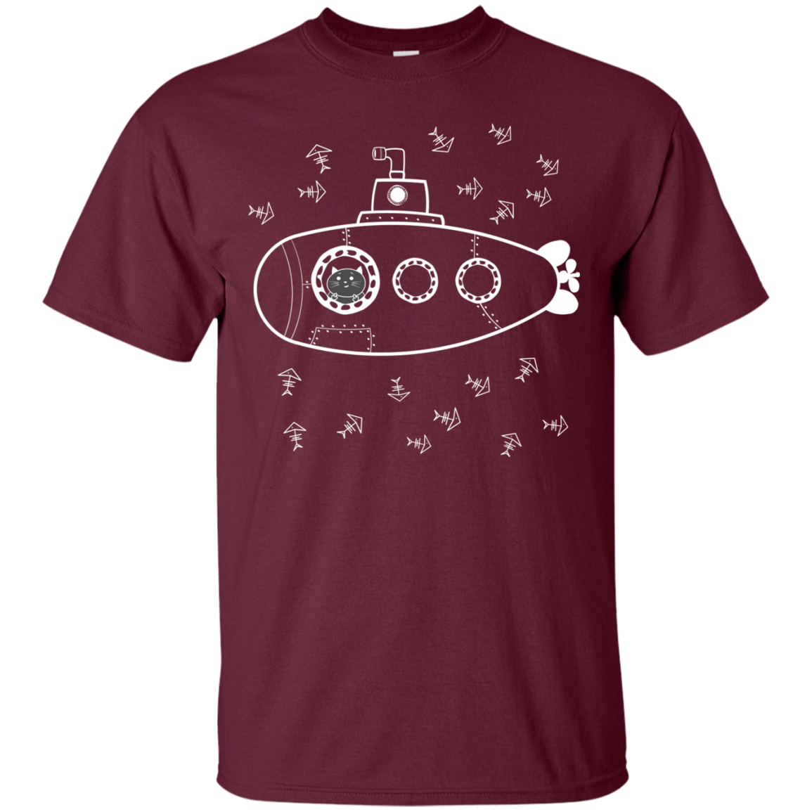 T-Shirts Maroon / S Fish Watching T-Shirt