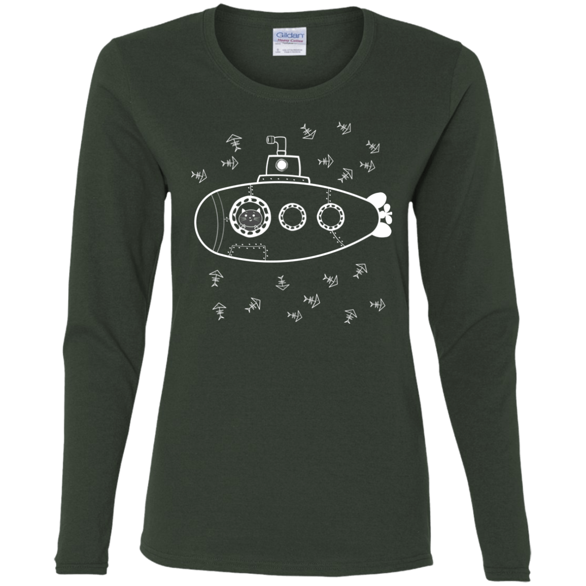 T-Shirts Forest / S Fish Watching Women's Long Sleeve T-Shirt