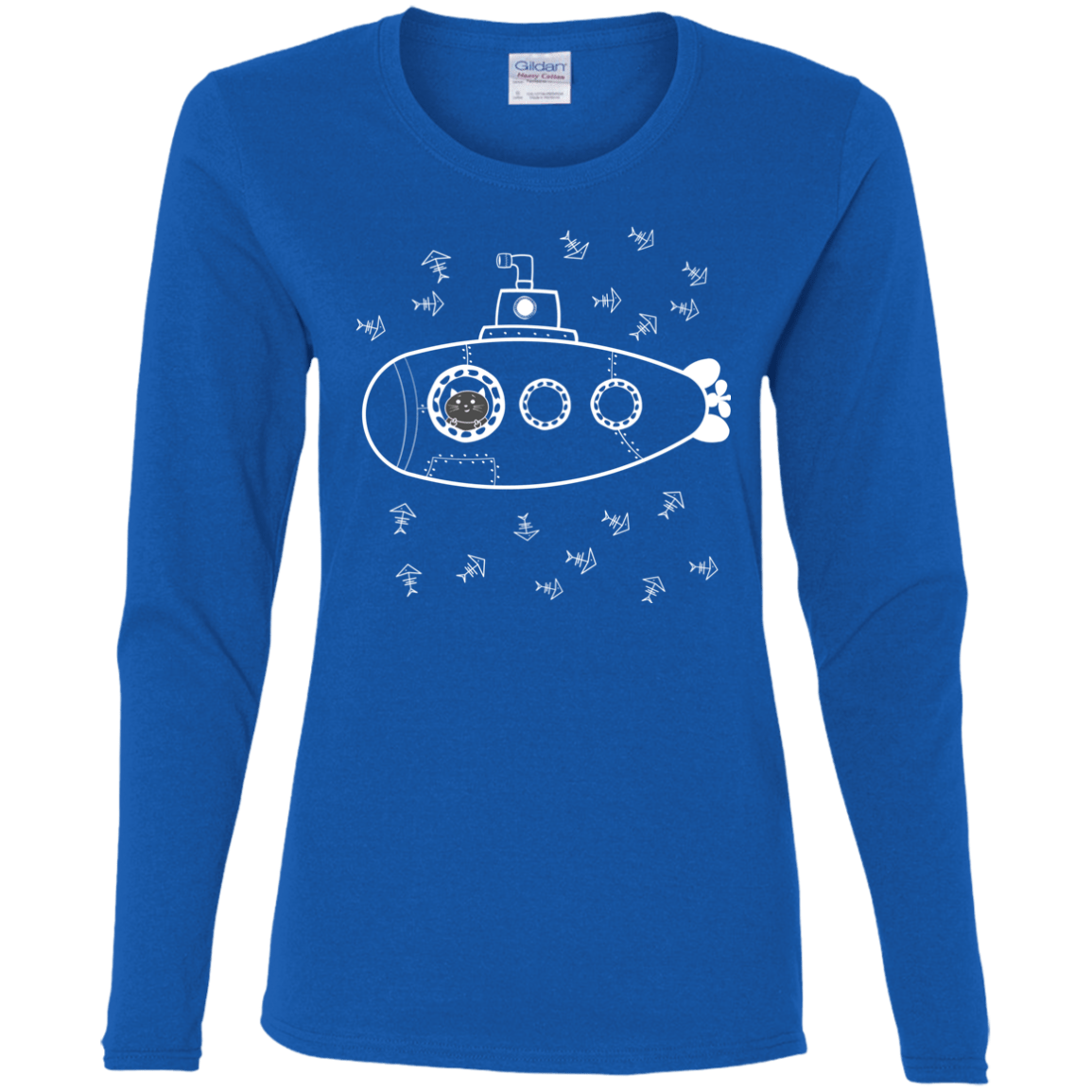 T-Shirts Royal / S Fish Watching Women's Long Sleeve T-Shirt