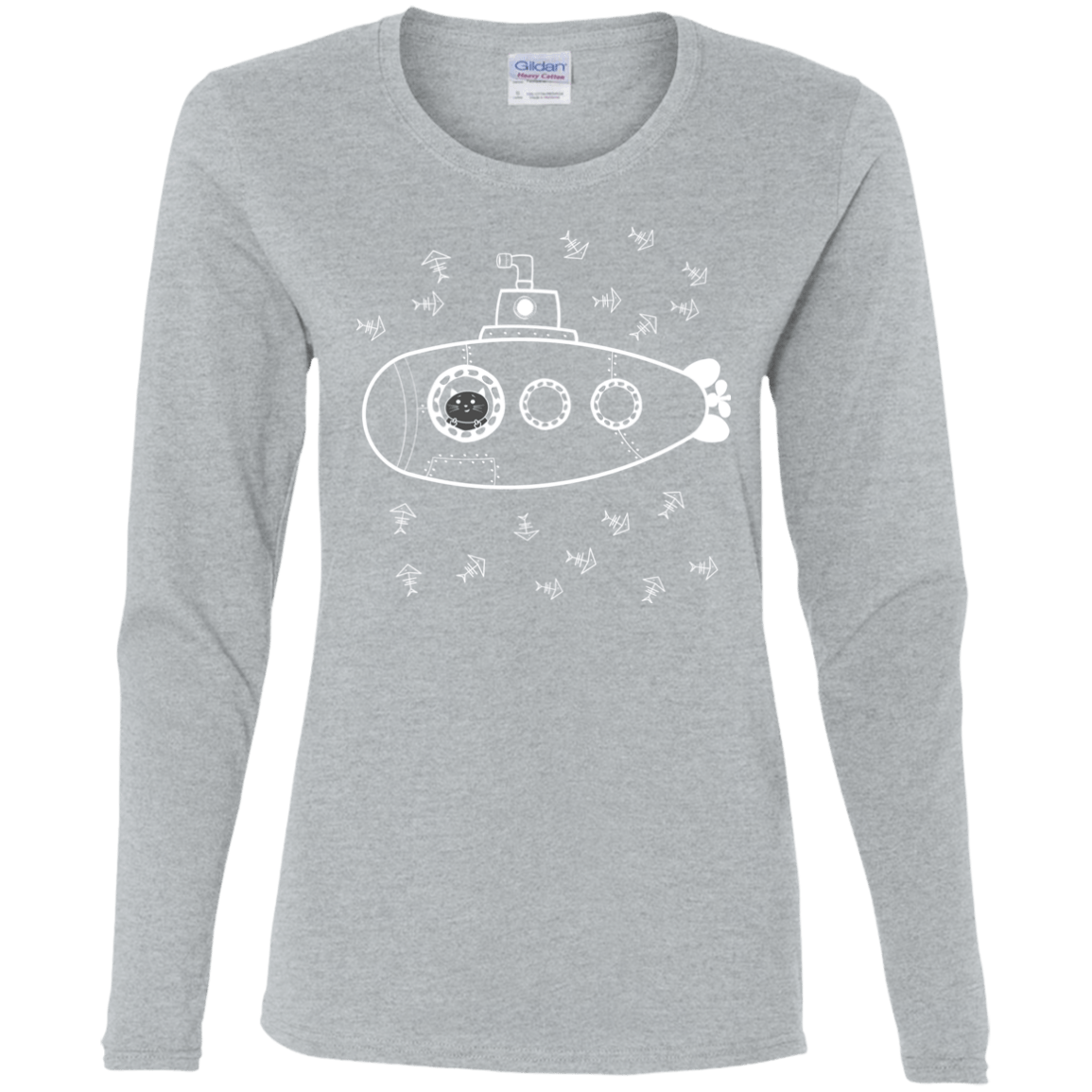 T-Shirts Sport Grey / S Fish Watching Women's Long Sleeve T-Shirt