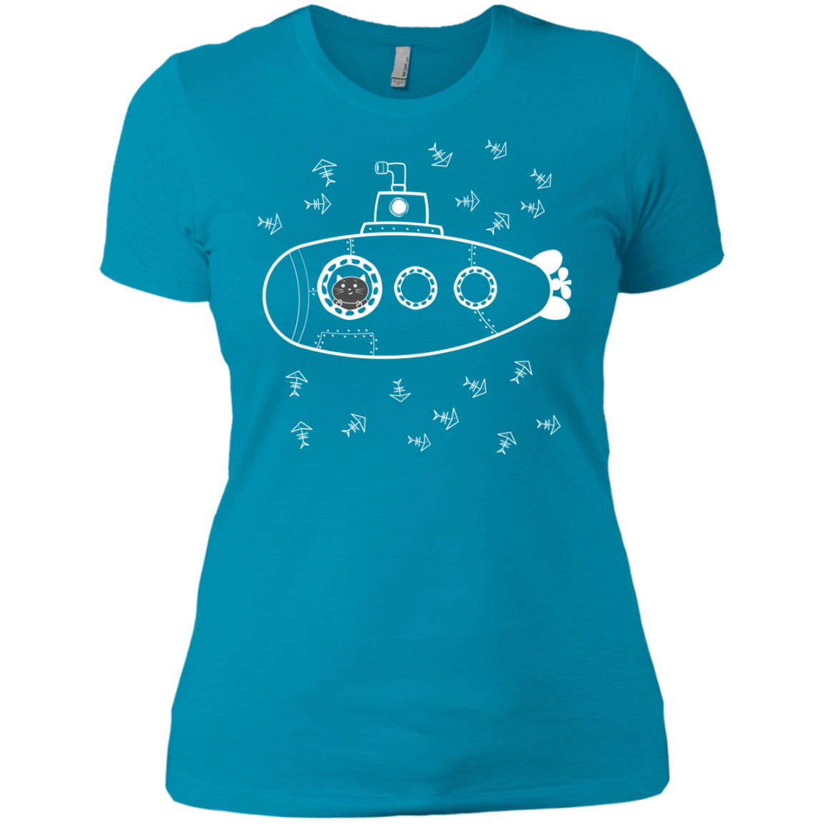 T-Shirts Turquoise / X-Small Fish Watching Women's Premium T-Shirt