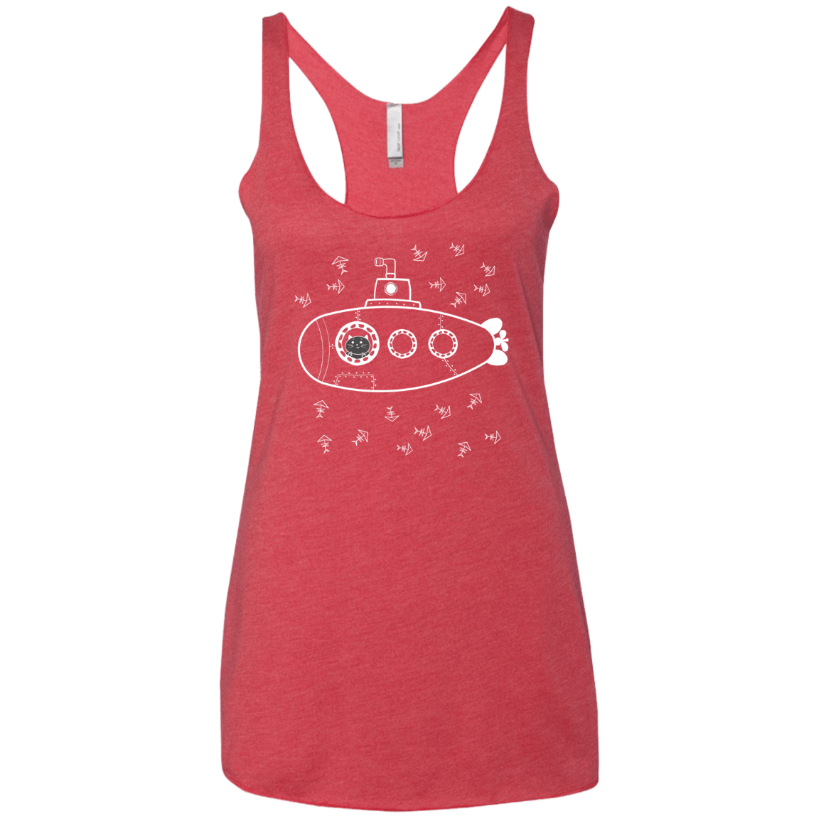 T-Shirts Vintage Red / X-Small Fish Watching Women's Triblend Racerback Tank