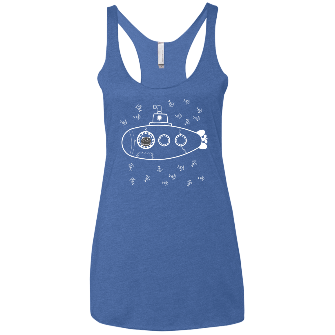 T-Shirts Vintage Royal / X-Small Fish Watching Women's Triblend Racerback Tank