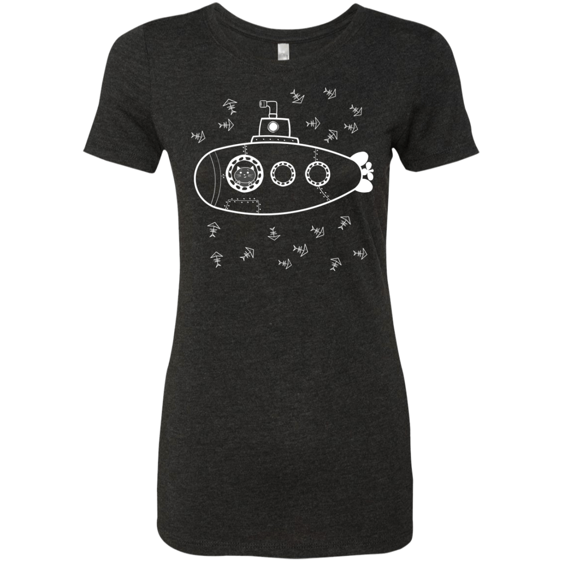 T-Shirts Vintage Black / S Fish Watching Women's Triblend T-Shirt