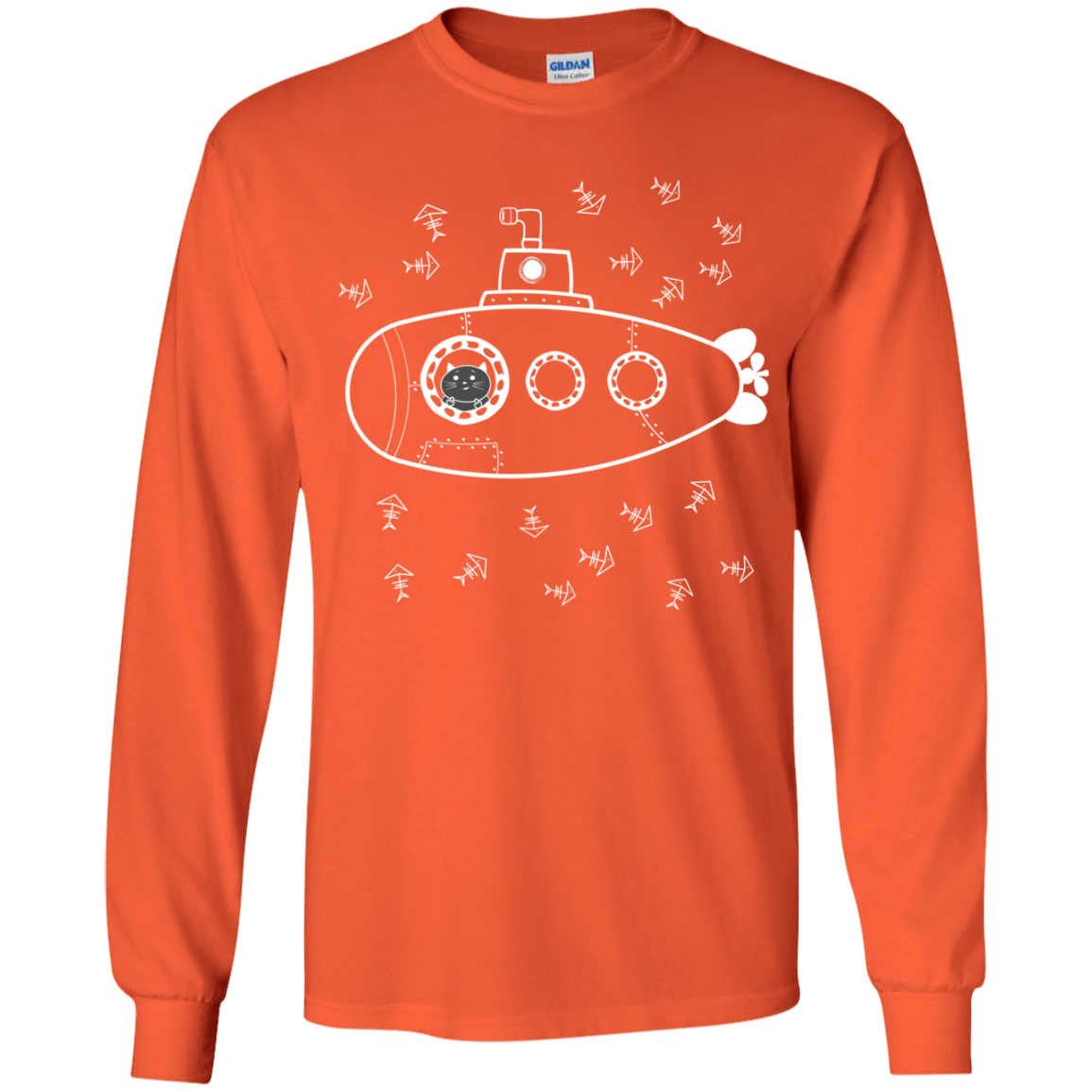 T-Shirts Orange / YS Fish Watching Youth Long Sleeve T-Shirt