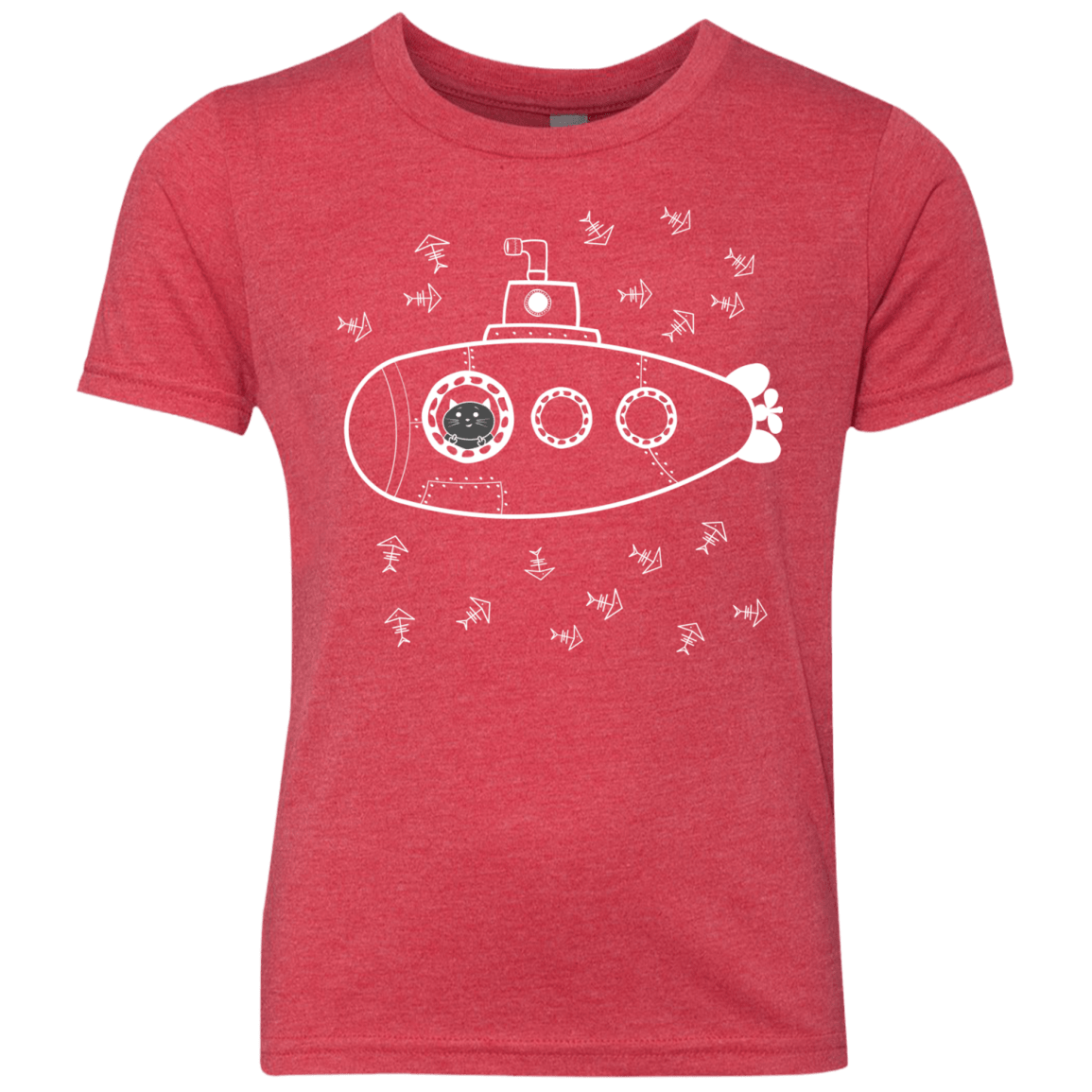 T-Shirts Vintage Red / YXS Fish Watching Youth Triblend T-Shirt